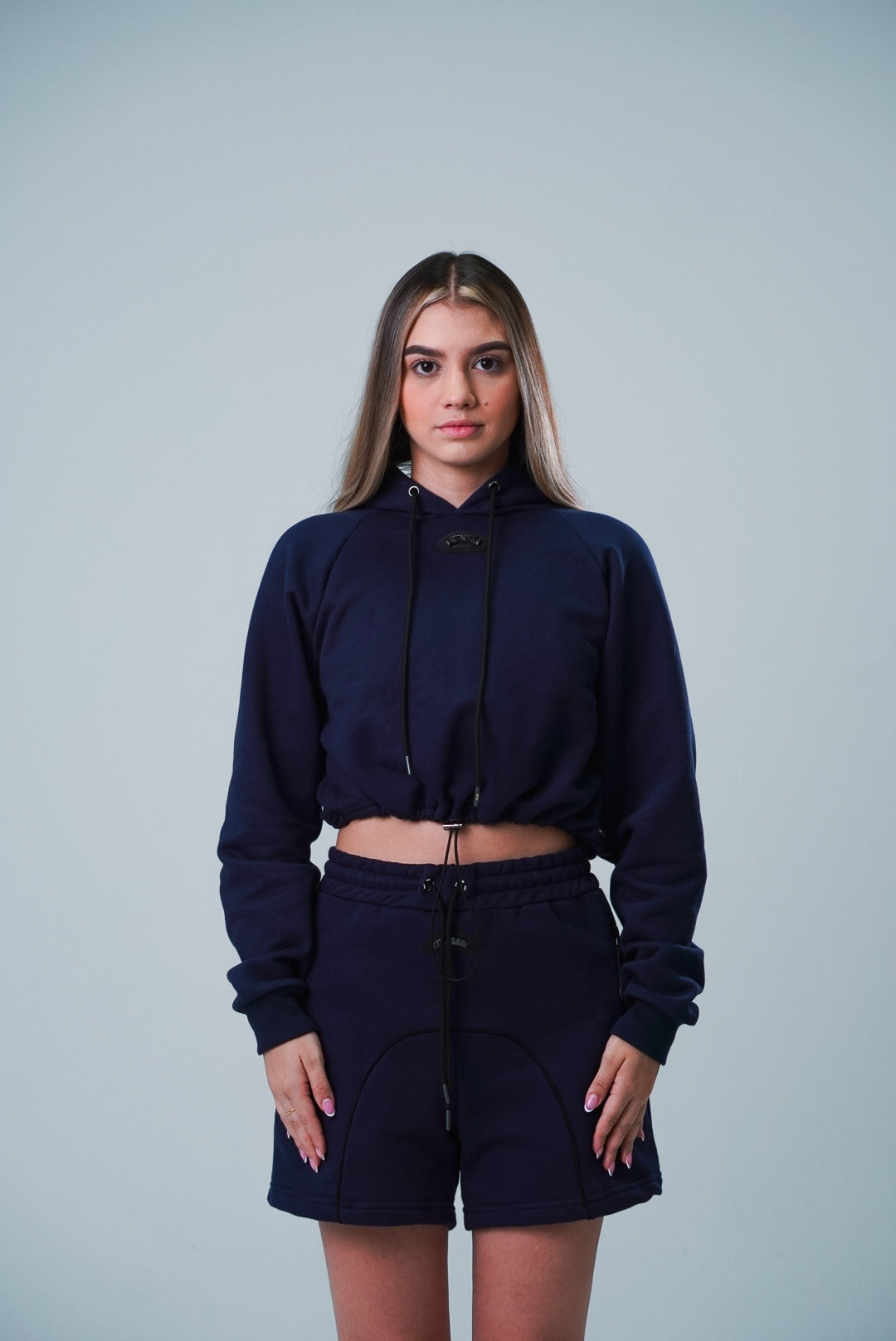 Cropped Hoodie BBBLUE Disciples Insignia-NG Navy