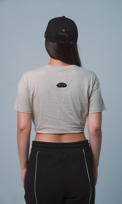 Crop Top Nocturnal Activity BBGIRL2 Beige