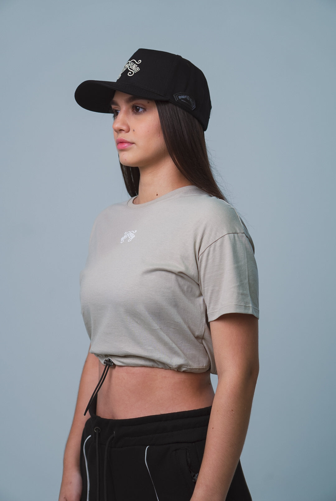 Crop Top Nocturnal Activity BBGIRL2 Beige