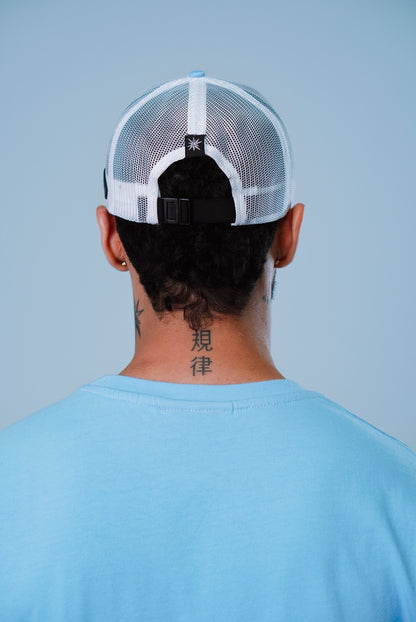 Gorra BBBLUE Disciples Insignia-N Baby Blue Blanco