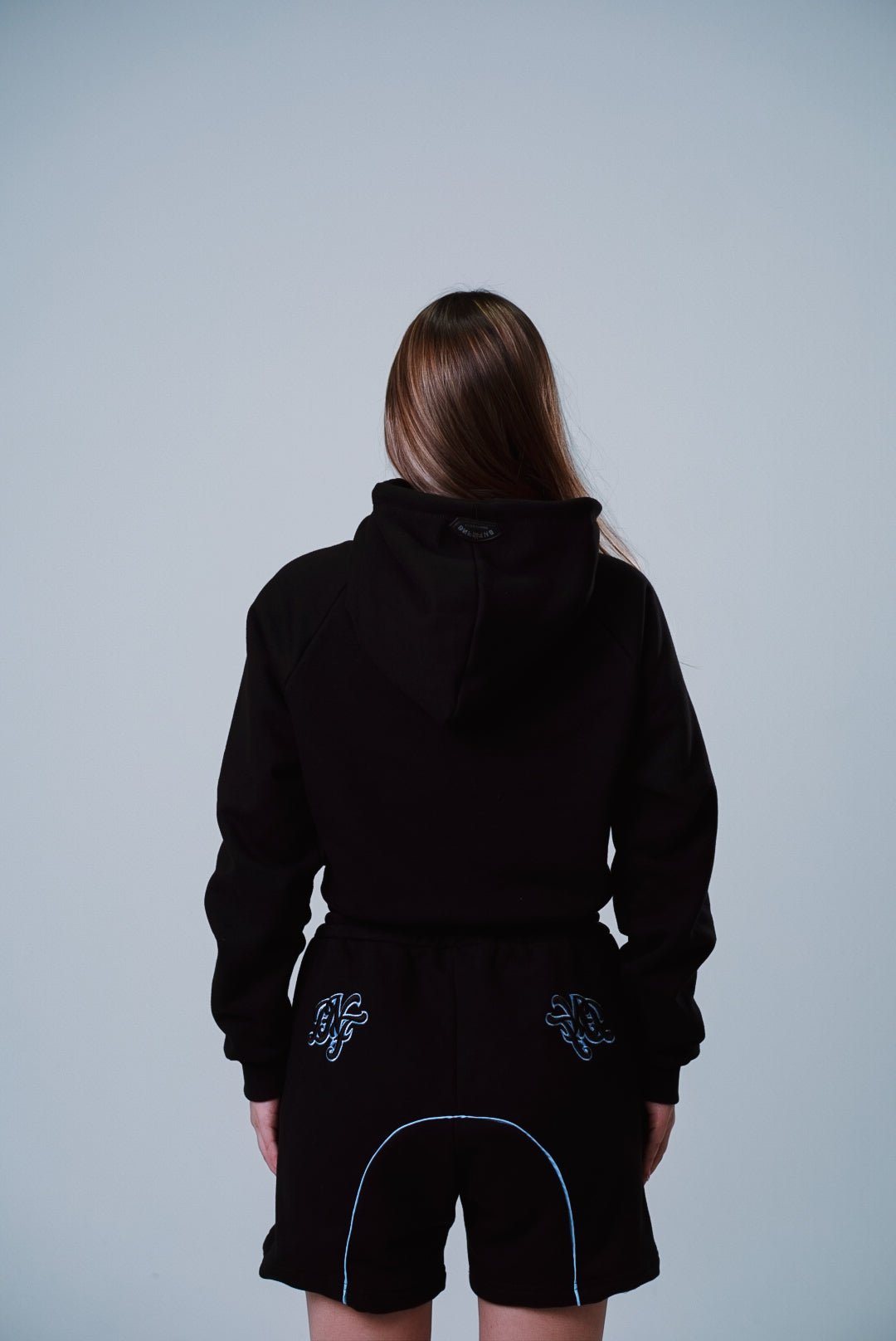 Cropped Hoodie BBBLUE Disciples Insignia-NG Negro