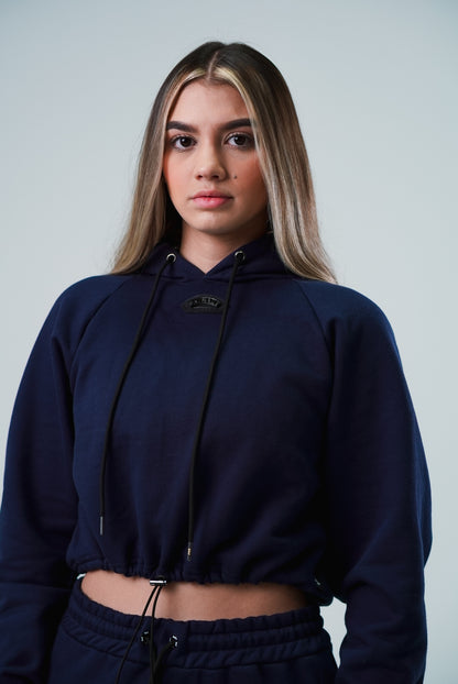 Cropped Hoodie BBBLUE Disciples Insignia-NG Navy